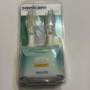 PHILIPS SONICARE A SERIES STANDARD REPLACEMENT NWT 2‎ BRUSH HEADS